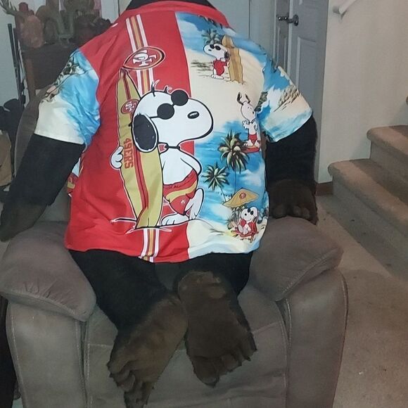San Francisco 49ers Snoopy Aloha Hawaiian Shirt 4XL - Picture 1 of 9